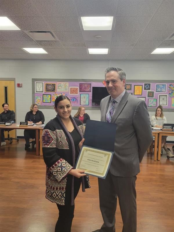 September staff member of the month for Central Elementary Ayah Muheisen